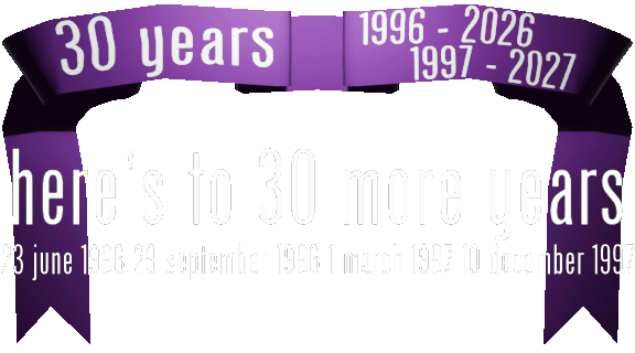 Happy 30th! 1996 June 23 (J) - Sept. 29, 1996 (NA) - 1 March, 1997 (EU) - 10 December, 1997 (SA)