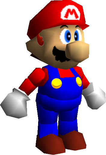 Mario's model in Super Mario 64.